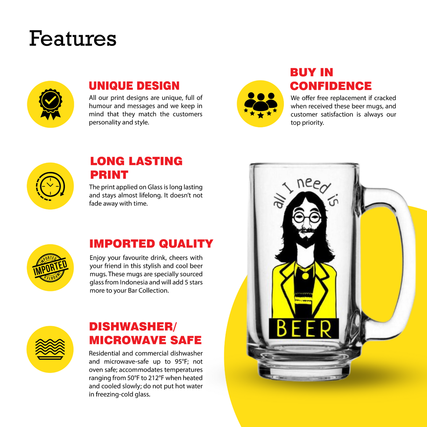 Lennon Beer Mug