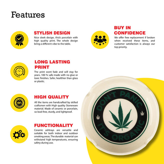 Don't Panic Organic  Ashtray