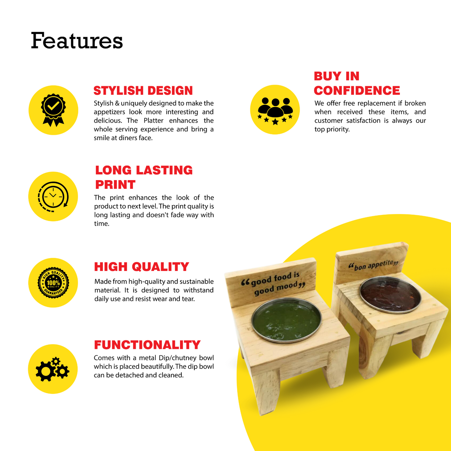 Chair Dip Bowls (2pcs)