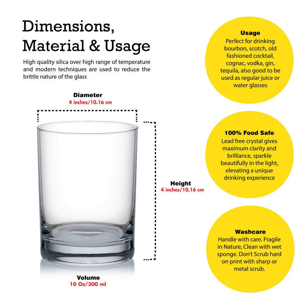 Ikkat Drinking Glasses – Set of 4 (300 ml, Gold Line Finish)