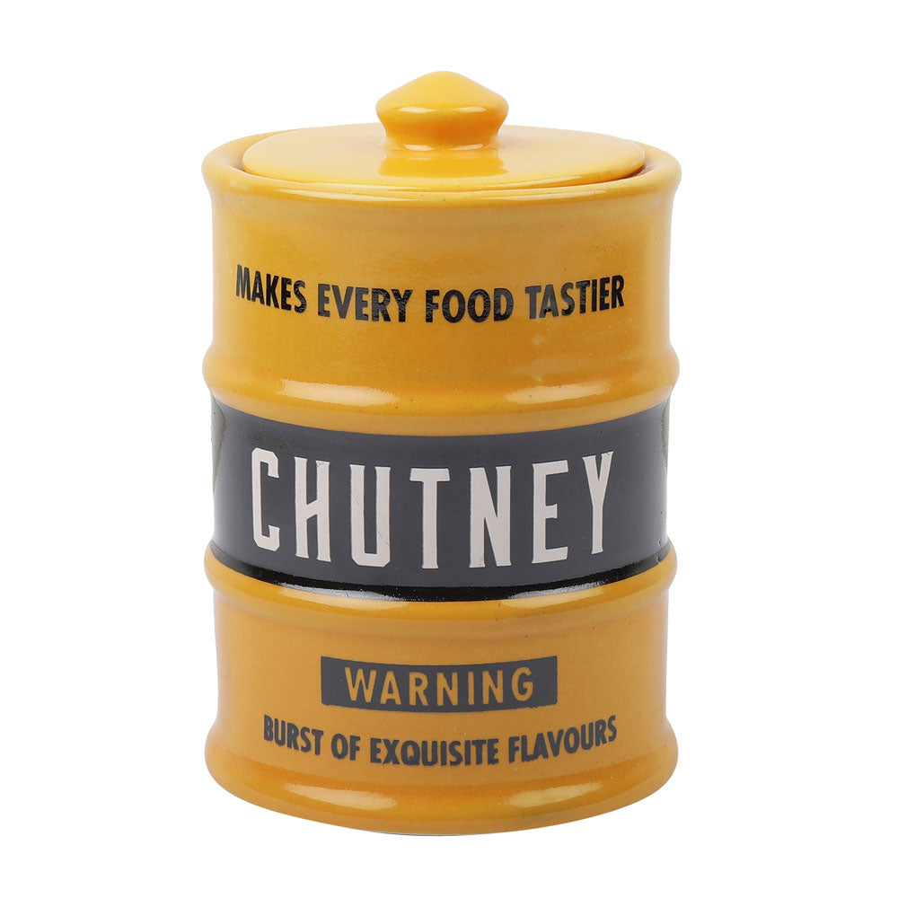 Barrel chutney jar