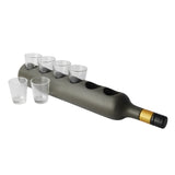 Bottle Shot Glass Tray with 6 Glasses