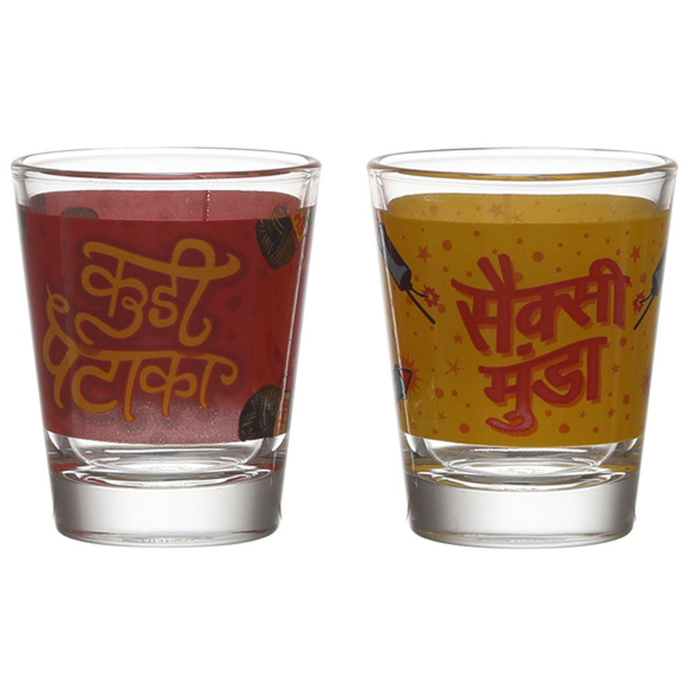 KURI PATAKA-SEXY MUNDA SHOT GLASS SET OF 2