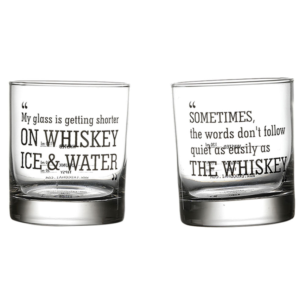 Whiskey Quote Glasses (set of 4)