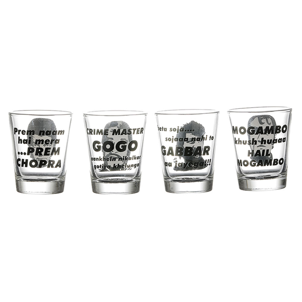 Villains Shot Glass (set of 4)