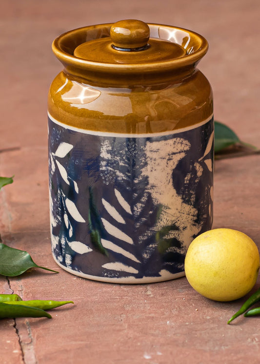 Rustic Blue Burni Jar set of 4
