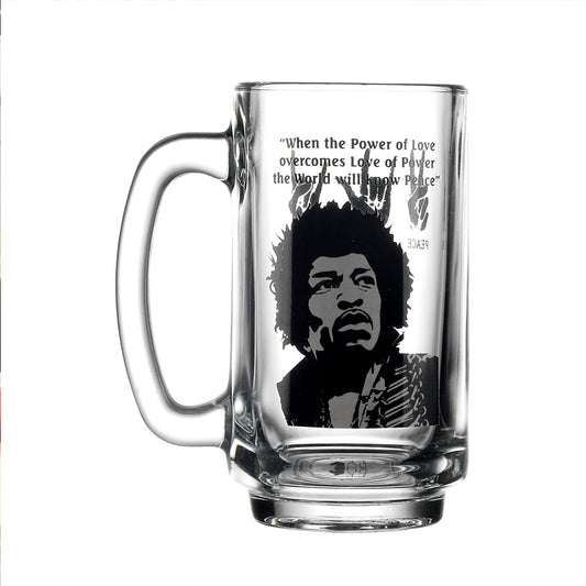Hendrix - Love Peace Rock Beer mug
