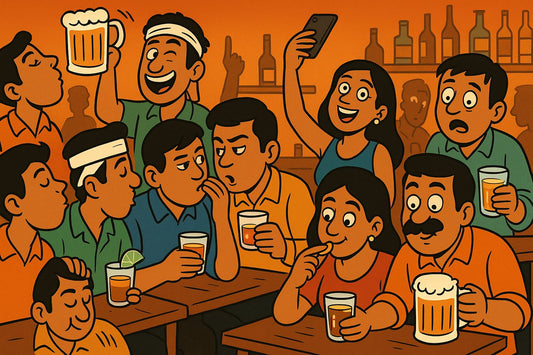 Indians enjoying in a bar