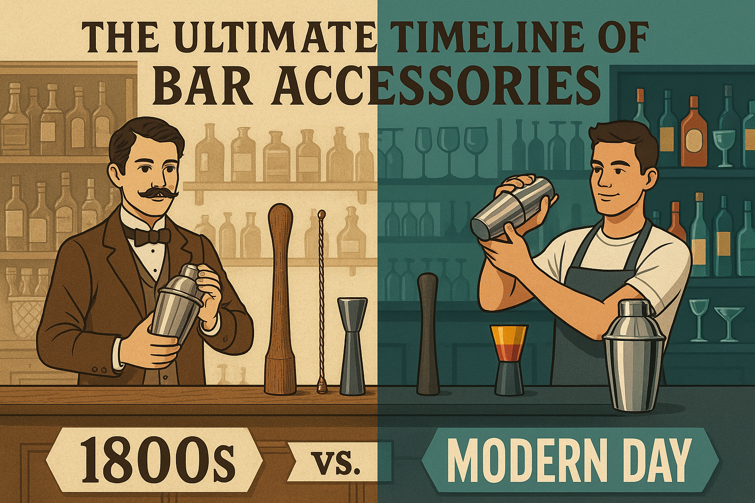 The Ultimate Timeline Of Bar Accessories: 1800s Vs. Modern Day ...