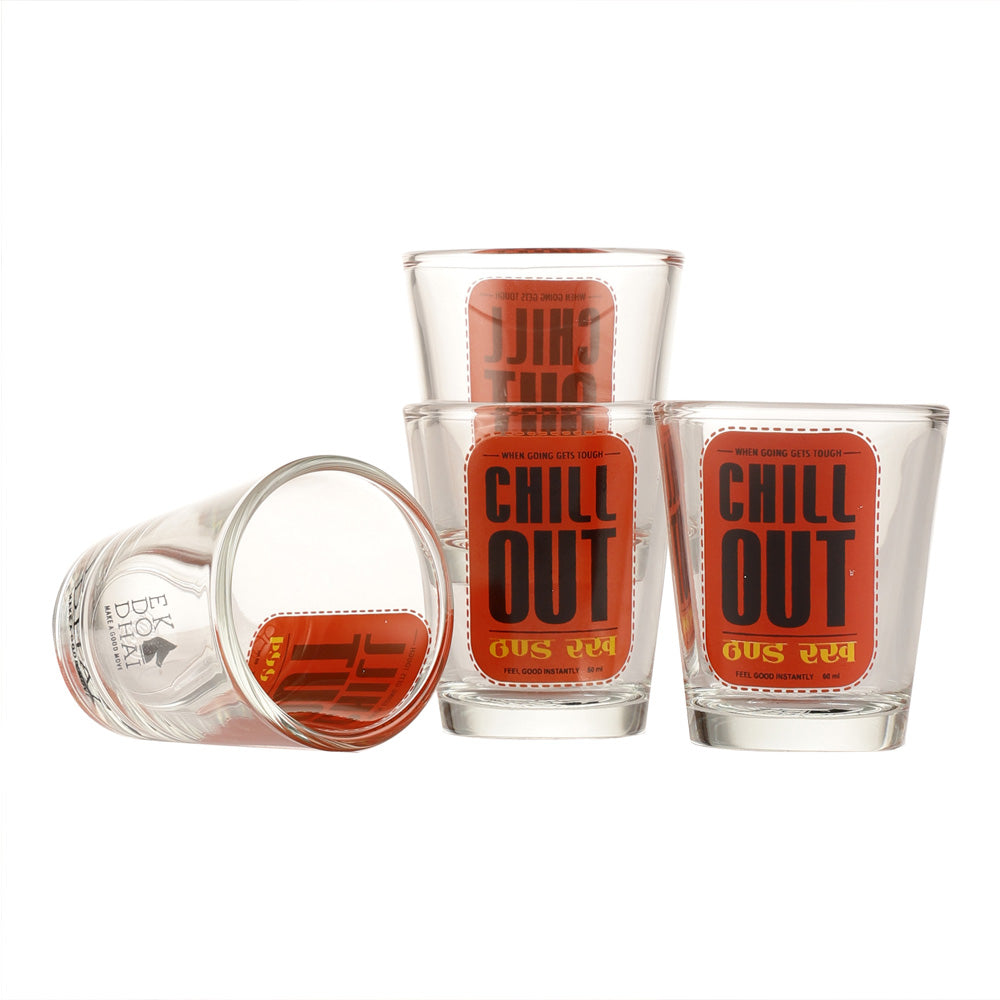 Chill Out Shot Glass 4pcs