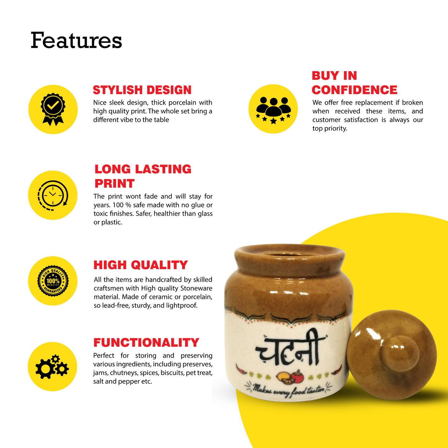 Classic Chutney Achaar Jar Set