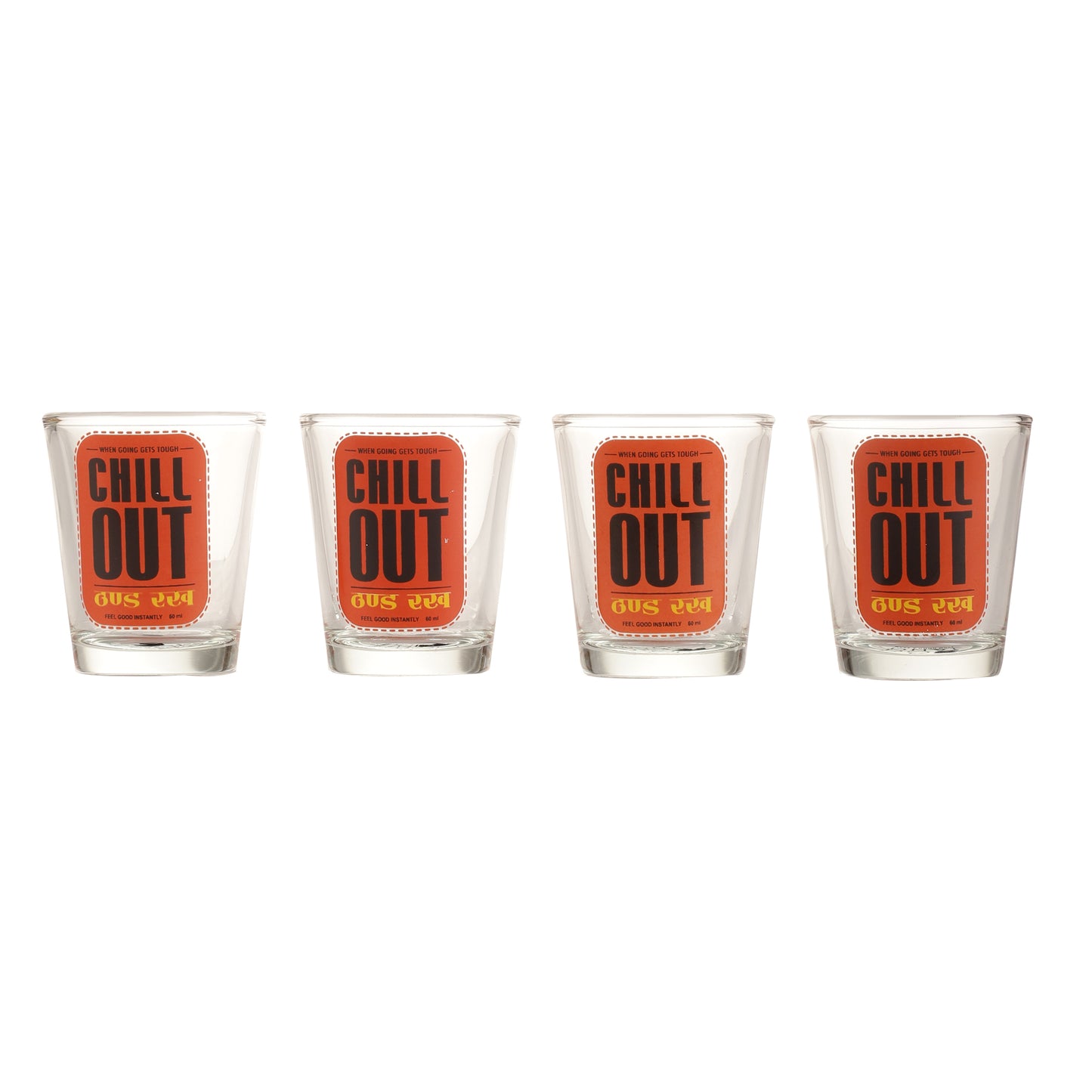 Chill Out Shot Glass 4pcs