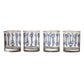 Blue Key Drinking Glasses – Set of 4 (300 ml, Gold Line Finish)