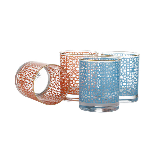 Turkish Drinking Glasses – Set of 4 (300 ml, Gold Line Finish)