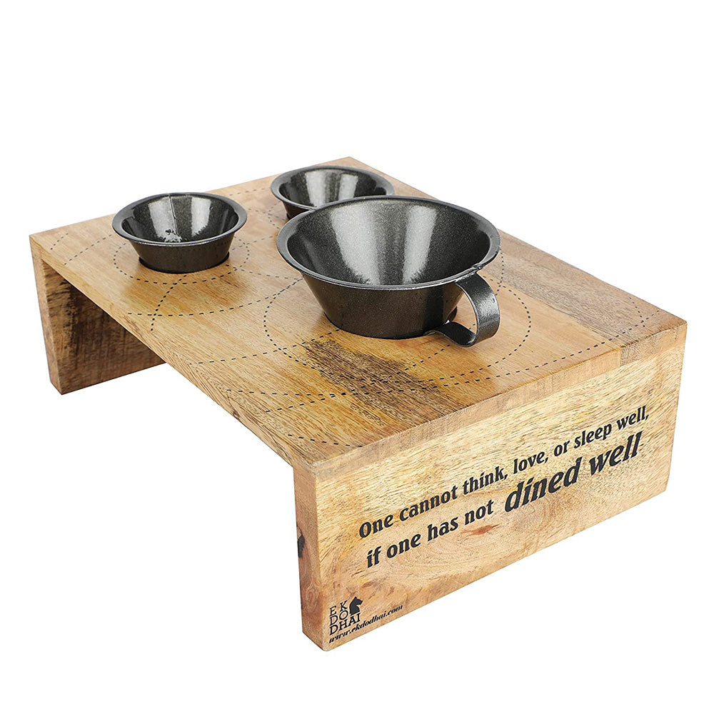 Dine Well 1 Funnel Platter Metal with Dip Bowls