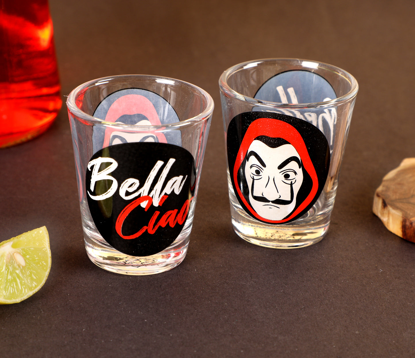 Money Heist Bella Ciao shot glass set of 2