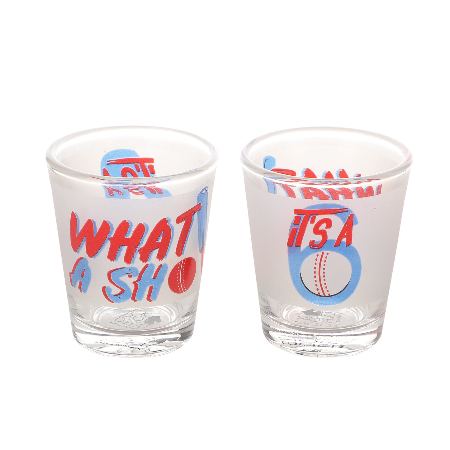 Cricket What A Shot Glass set of 2
