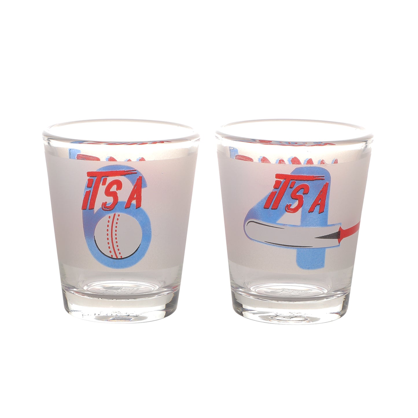 Cricket What A Shot Glass set of 2