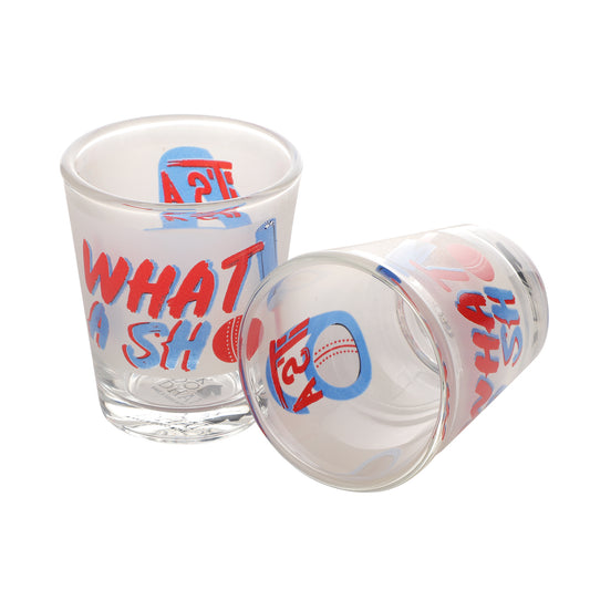 Cricket What A Shot Glass set of 2