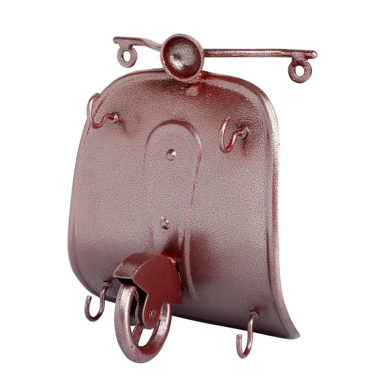 Metal Scooter key holder Red