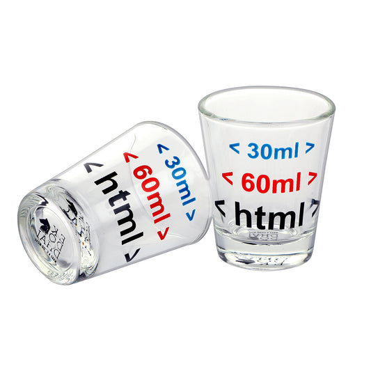 HTML Coder Shot Glass set of 2