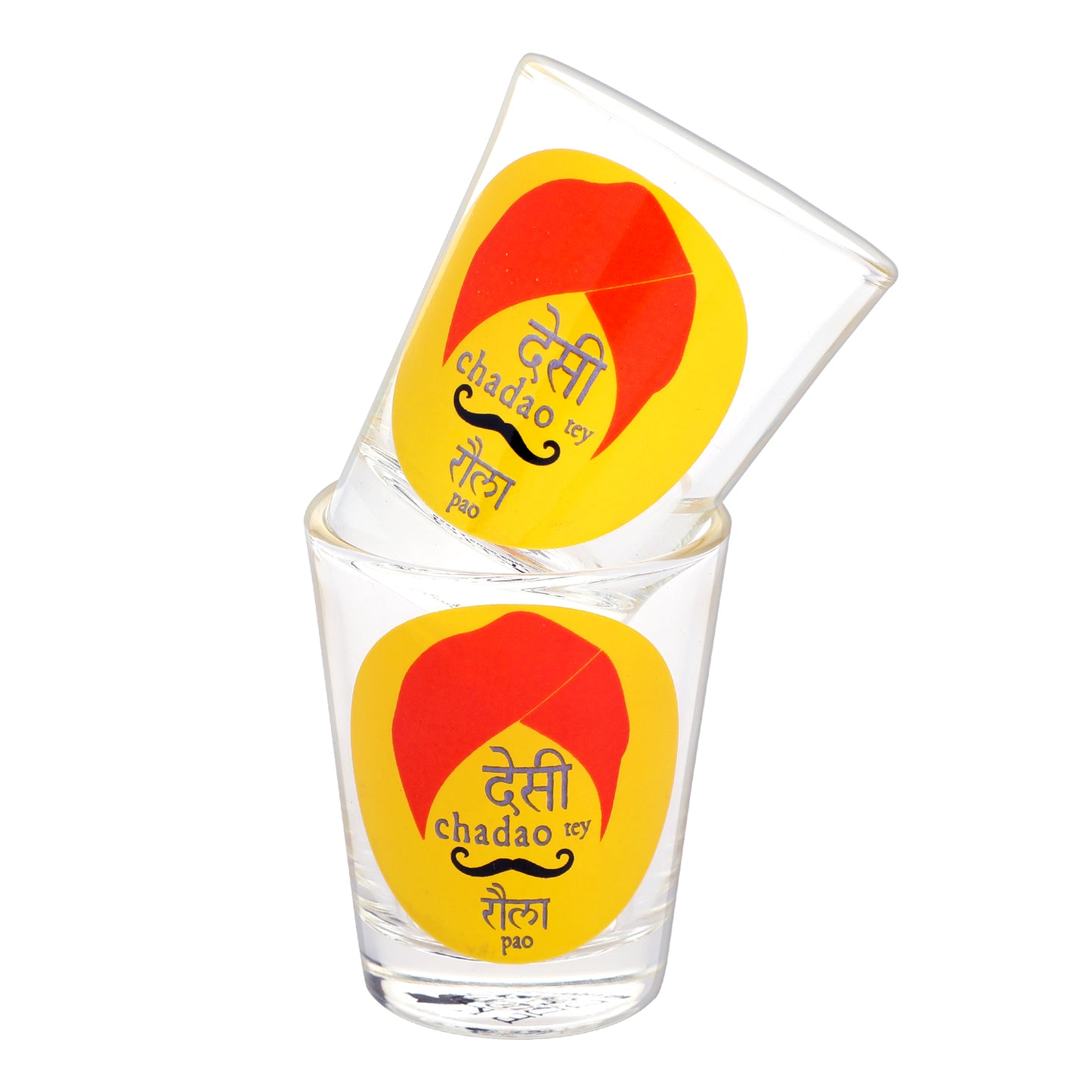 Punjabi Desi Raula Shot Glass set of 2