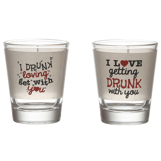 Load image into Gallery viewer, I LOVE GETTING DRUNK SHOT GLASS SET OF 2
