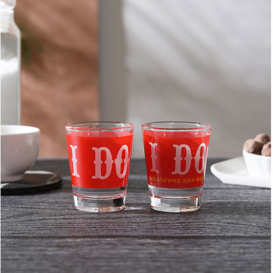 I DO WHATEVER SHE SAYS SHOT GLASS SET OF 2