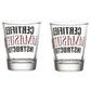 CERTIFIED KAMASUTRA INSTRUCTOR SHOT GLASS SET OF 2