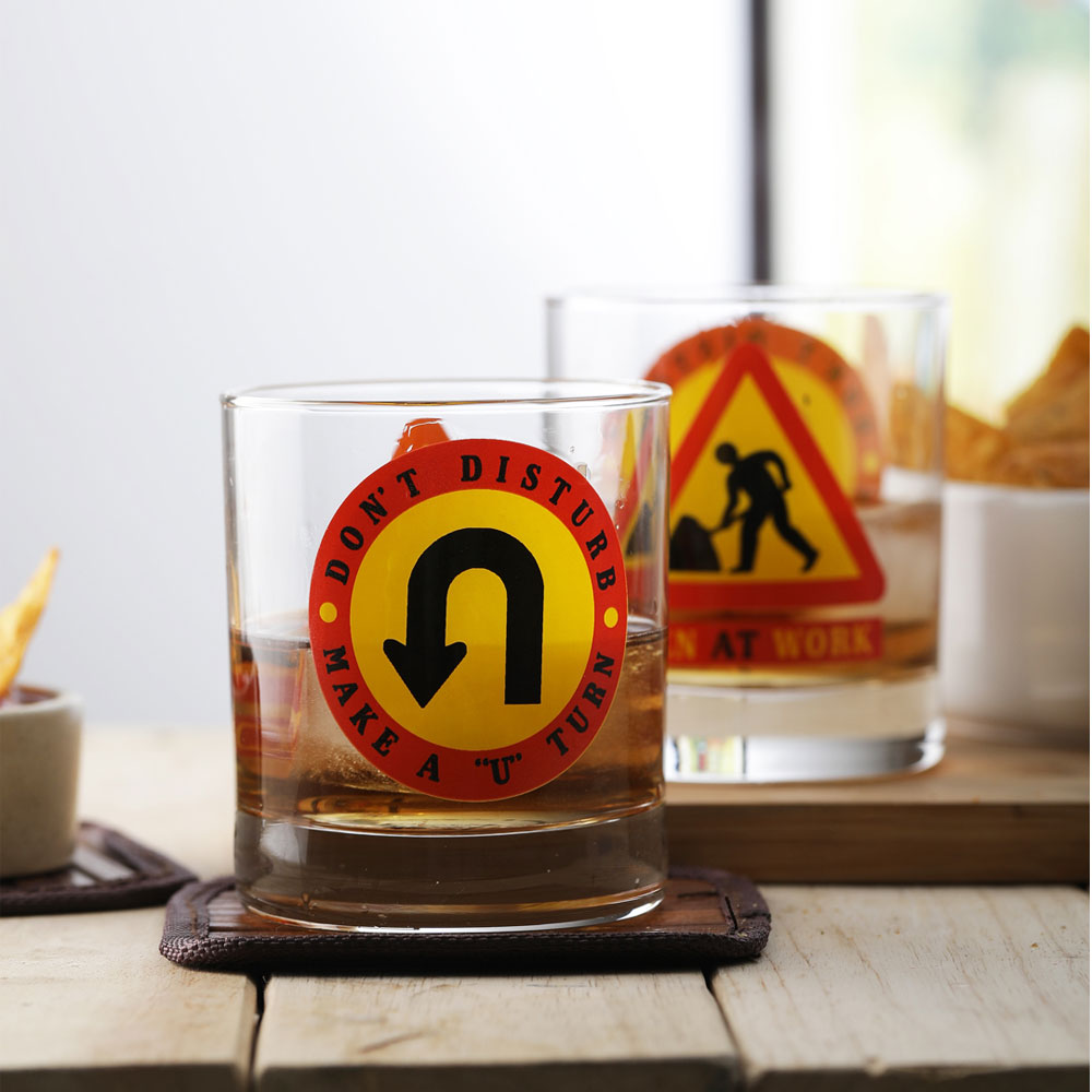 Load image into Gallery viewer, Men at Work Whiskey Glass (set of 2)

