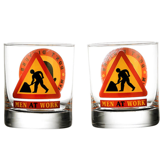 Men at Work Whiskey Glass (set of 2)