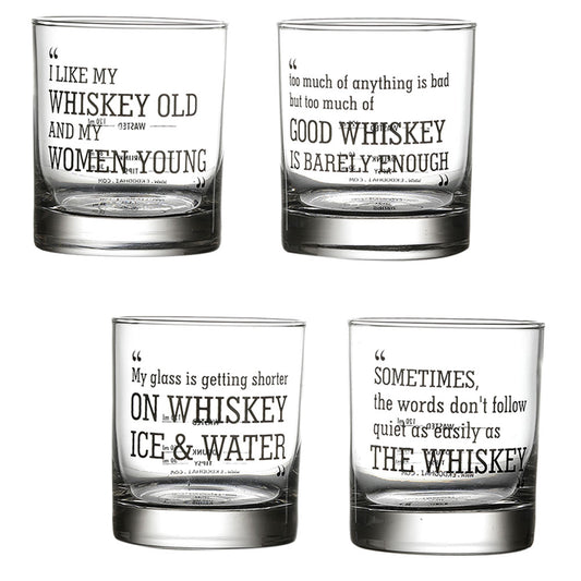 Whiskey Quote Glasses (set of 4)