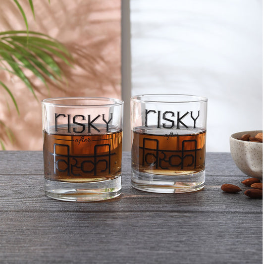 RISKEY AFTER WHISKEY GLASS SET OF 2