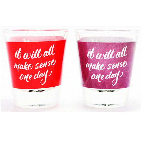 Load image into Gallery viewer, Shit Happens Shot Glass (set of 2)
