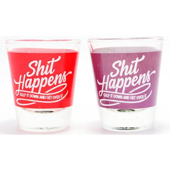 Load image into Gallery viewer, Shit Happens Shot Glass (set of 2)
