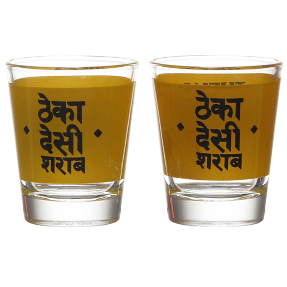 THEKA DESI SHARAB SHOT GLASS SET OF 2