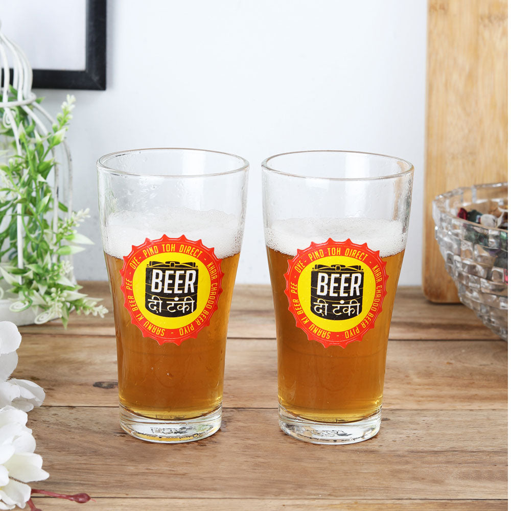 Beer Di Tanki Beer Glass set of 2 (360ml)