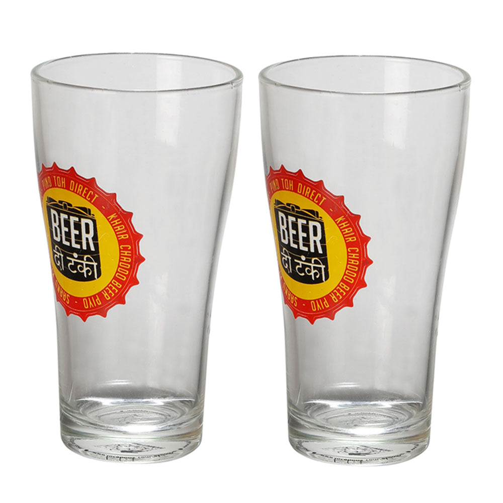 Beer Di Tanki Beer Glass set of 2 (360ml)