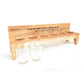 Bench Shot Glass Hoder with 6 Shot Glasses