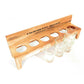 Bench Shot Glass Hoder with 6 Shot Glasses