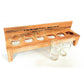 Bench Shot Glass Hoder with 6 Shot Glasses