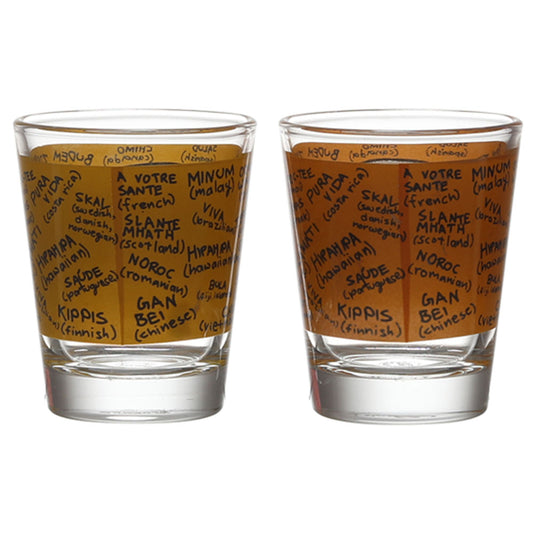 BOTTOMS UP & CHEERS SHOT (GLASS SET OF 2)