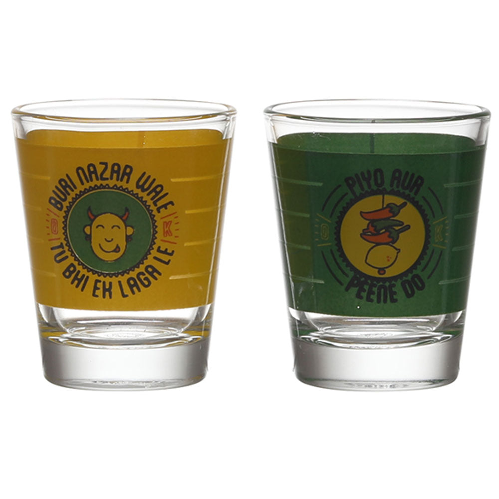 BOTTOMS UP & CHEERS SHOT (GLASS SET OF 2)