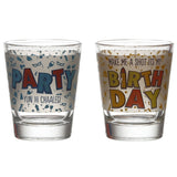 BIRTHDAY- PARTY CHELEGI SHOT GLASS (SET OF 2)