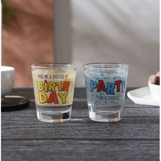 BIRTHDAY- PARTY CHELEGI SHOT GLASS (SET OF 2)