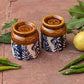 Rustic Blue Burni Jar set of 3