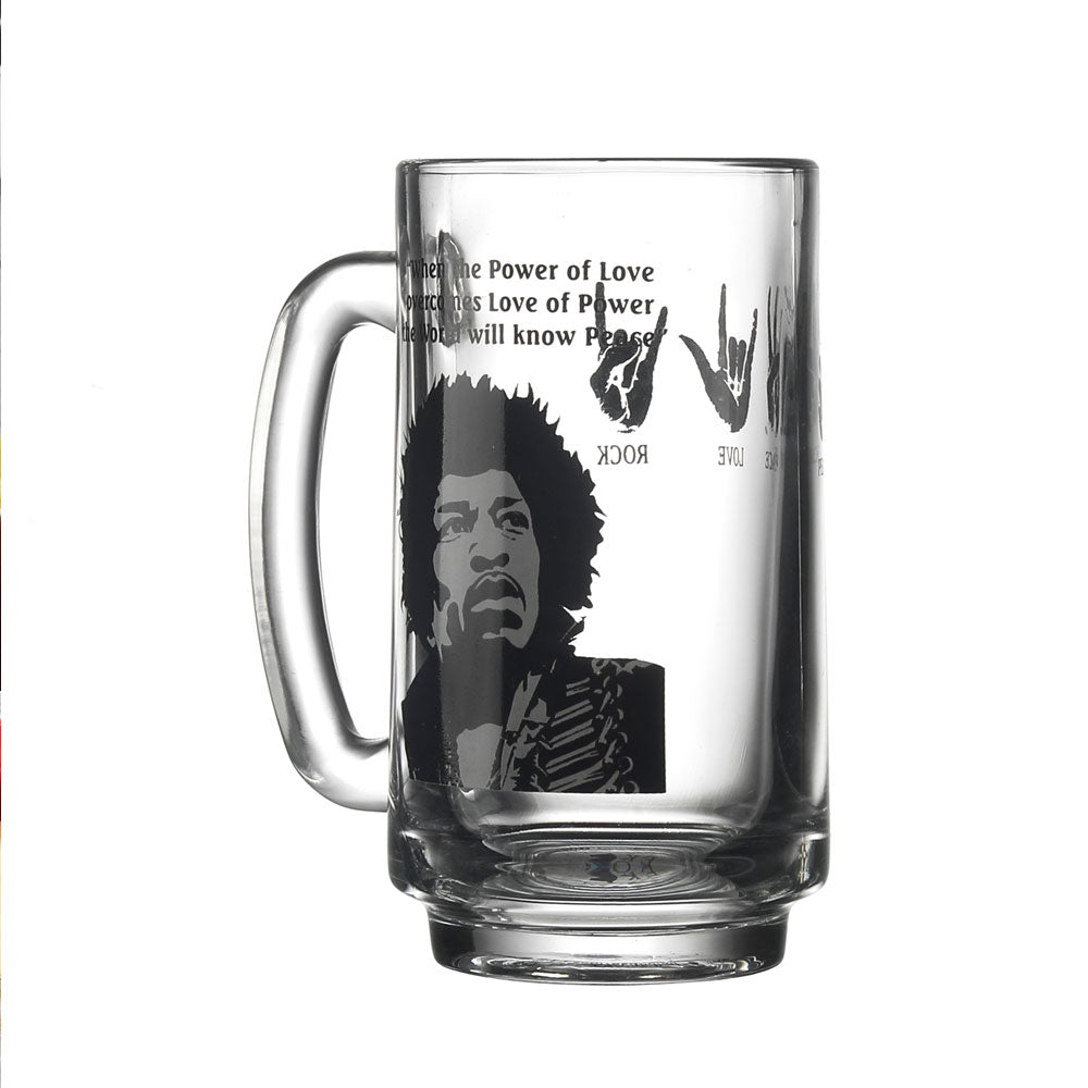 Hendrix - Love Peace Rock Beer mug