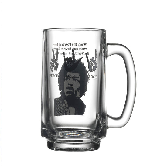 Hendrix - Love Peace Rock Beer mug