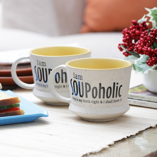 Souoholic Soup Mug set of 2